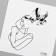 Black body tattoo "Black. Girl" 6x6 cm