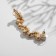 Earring "Kaff" rhinestones with rhinestones, white color in gold