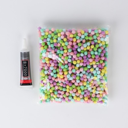 Toy pompons "Bear", multi -colored-4
