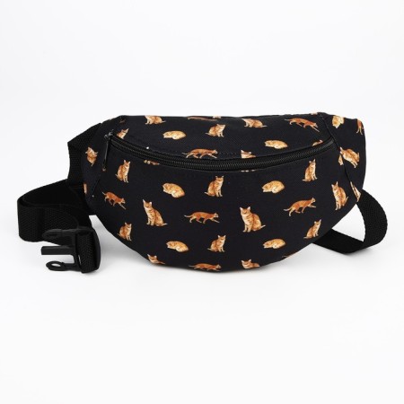 Lightning waist bag, black color-2