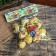 Decor Easter suspension "Egg - cockerel with chickens" set of 12 pcs egg 3x4 cm