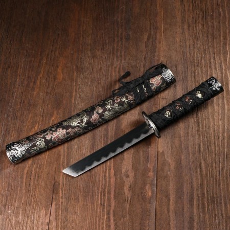 Souvenir weapon "Katana", black scabbard with patterns in the form of a dragon, 47 cm-6
