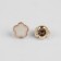 A set of buttons on the leg, d = 10 mm, 10 pcs, white/gold color
