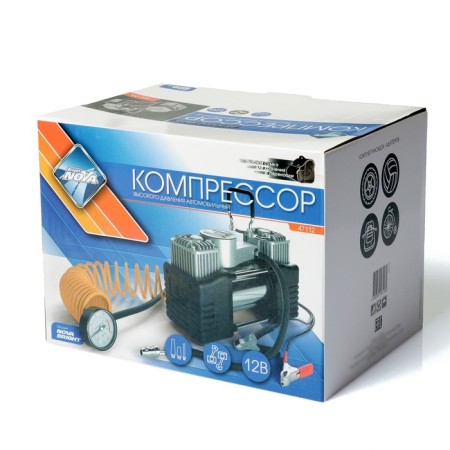 Compressor automobile Nova Bright AK-75 Double piston, metal case, in bag, 12V-9