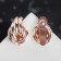 Earrings Metal "Geometry" depth, color pink gold
