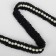 Ryush with beads, 20 mm, 4.5 ± 0.5 m, black/white color