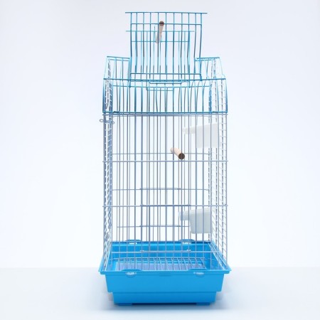 BD-3/1O bird cage, opening roof, 47.5 x 37 x 70 cm, blue-2