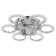 Economic Service chandelier with PDU 01506 LED 112W 3000-6000k, Dimmir., Chrome 60x60x10 cm