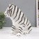 The piggy bank "Tiger white" height is 23.5 cm, width 16 cm, length 23 cm.