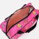 Cosmetic bag on a zipper, with a grid, raspberry color