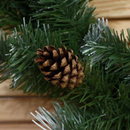 Wreath "Christmas" snow -white (cone gold) 45 cm-2