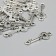Connector for creativity Metal 2 ears "Key with heart" 3.5x1.2 cm