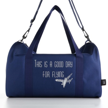 Road bag, textura, small size, blue color-1