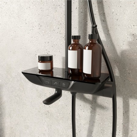 Shower system IDDIS SPAHOME SPABLBTI06, spa effect, tropical shower, shower set, black 98158-3