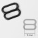 Metal straps: hooks, rings, regulators, 10 mm, black color