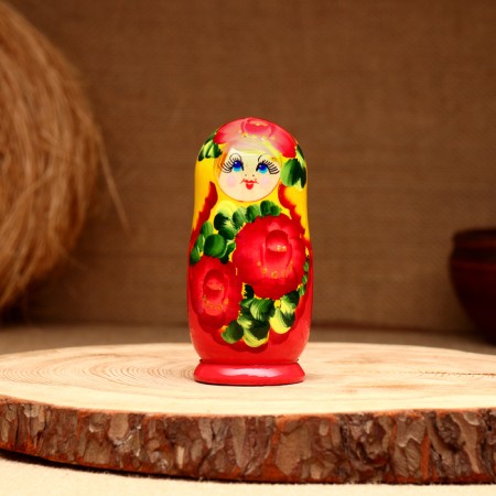 Matryoshka 5-doll "Vitalin Yellow", 10-11 cm-2