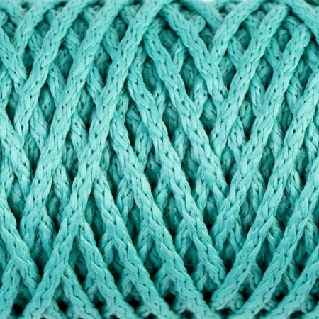 Knitting cord "Classic" without a core 100% polyester width 4mm 100m (turquoise)
