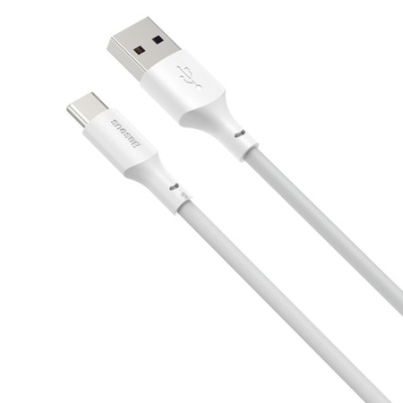 Cable Baseus, Type -C - USB, 5 A, PVC braid, 1.5 m, white-3