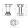 Support adjustable tundra, h = 95-130 mm, black, 1 pc.