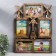 Photo frame plastic in 5 photos 10x15 cm "mills" Dark gold 45x34 cm