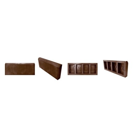 The border is paving, 50 × 5 × 20 cm, brown, BT-200-2