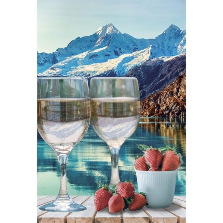 Diamond mosaic with full filling on the canvas "Wine", 20 x 30 cm-1