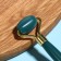 Massage for the face and décolleté, 14.5 × 5 cm, PVC clock, emerald color