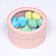 Set 2 in 1 round boxes "Charoite" light -Lavender, with a window, 21 x 11 - 18 x 10 cm