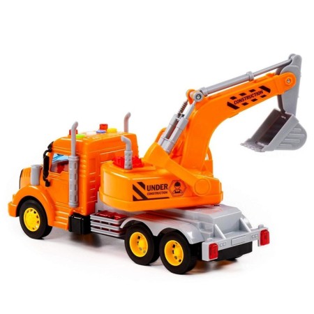 Excavator "Profi" Inertial color orange, light and sound effects-2