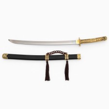 Souvenir product katan on a stand, bronze finish