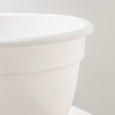 Pot for flowers with a pallet "Antik", 3.6 l, d = 22 cm, white color-4