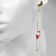 New Year! Earrings "New Year" hanging, Santa Claus, colored in gold