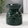 Aroma lamp ceramics "Dragonfly on the flower" Green 7.2x7.2x8.3 cm