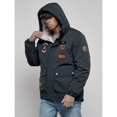 Male Winter jacket, size 54, dark blue color-6