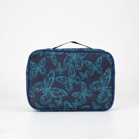 Cosmetic bag with lightning, blue/turquoise color-2