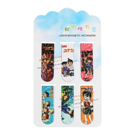 A set of magnetic bookmark for books Calligrata 6 pieces, "anime", mix-7