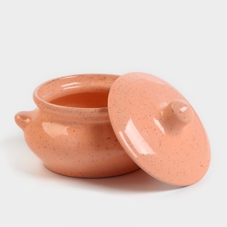 Borisovsky ceramics “Flamingo”, 500 ml, 13 × 19.5 cm, pink baking pot-1