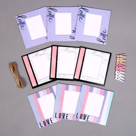 A set of photo frames on the clothespins "Romantic"-1
