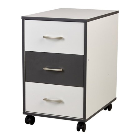 Tumbling with boxes on wheels Polini Kids Mirum, color white-graphite, 40x55 cm-8