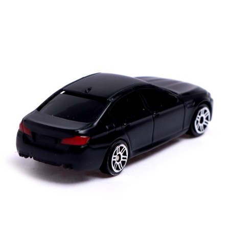 Metal machine BMW M5, 1:64, black matte color-2