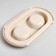 Animal bowl "Moore-humu" 0.3l double on the stand, light-beige