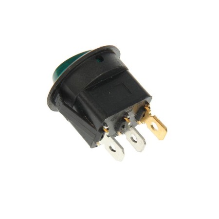 Clivant switch Rexant RWB-214, Round, 250V, 6A (3C), On-OFF, Green, with backlight-1