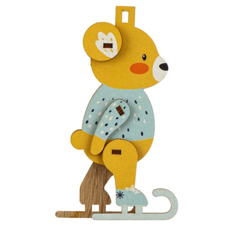 New Year's prefabricated pendant on the Christmas tree "New Year! Bear"-1