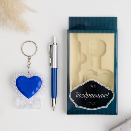 Gift set 2B1 (pen, flashlight in the shape of a heart)-1