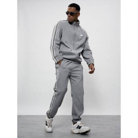 Male tracksuit, size 56, gray color-13