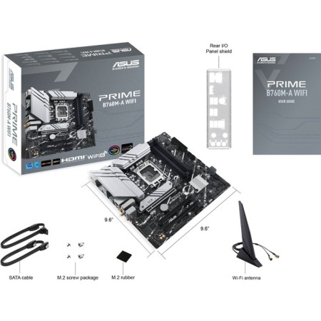 The ASUS Prime B760M-A WIFI SOC-1700 Intel B760 4XDDR5 MATX AC`97 8ch (7.1) 2. 102934-6