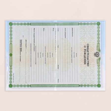 Folder for the birth certificate of "giraffes" girl, a5-4