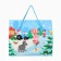 Package-Korobok, New Year's "Fun New Year!", 37 x 33 x 20 cm, blue tractor