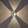 Facade lamp “Cube”, FSD-014, 4 W, 3000K, 2 rays, IP65, 220 V, metal, white
