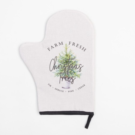 Mittens-Open "Christmas Trees" 20x28 cm, sarzha, 100% x/l, boat 250 g/m2-2